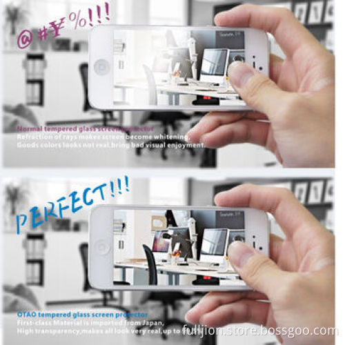 OTAO anti-scratch anti-shock anti-fingerprint tempered glass screen protector for iPhone